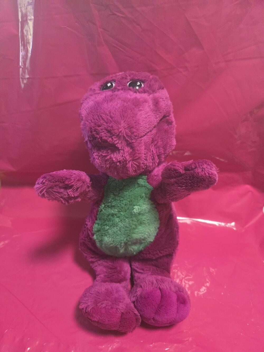 Barney 13" Plush Vintage 1992 Purple Dinosaur Stuffed Animal Toy Lyons Group VTG